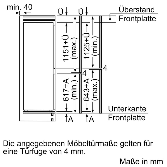 Neff KI6873FE0 Kühl- und Gefrierkombination Integriert 270 l E Weiß