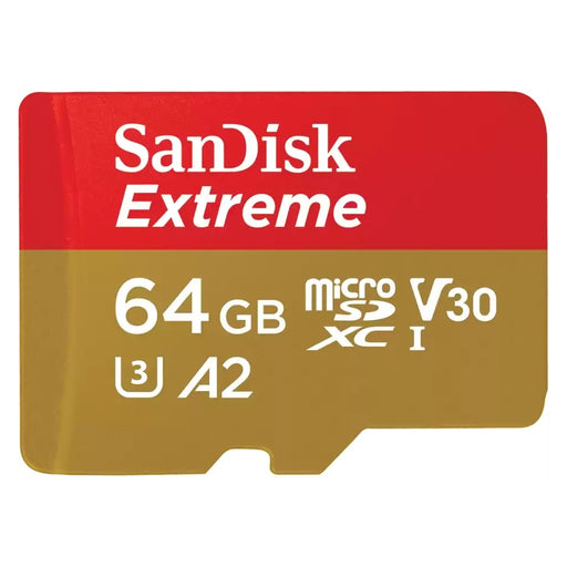 Produktbild Speicherkarte - SanDisk Extreme 64 GB MicroSDXC UHS-I Klasse 10