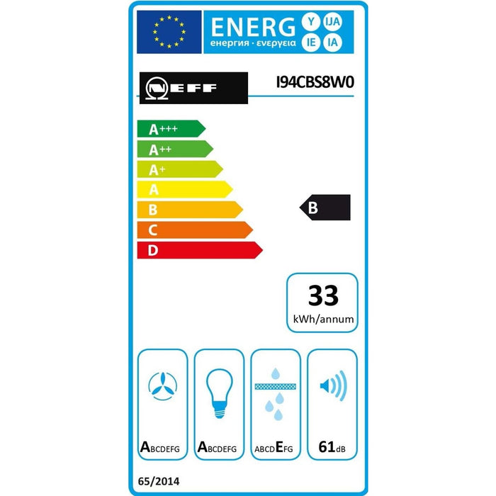 Neff I94CBS8W0 Dunstabzugshaube Dacheinbau Weiß 745 m³/h B