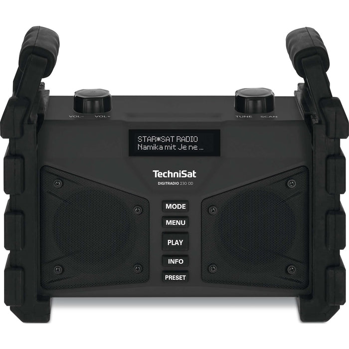 TechniSat DAB+ Digitalradio DIGITRADIO 230 OD UKW/USB/Bluetooth,Akku,IP65 in schwarz