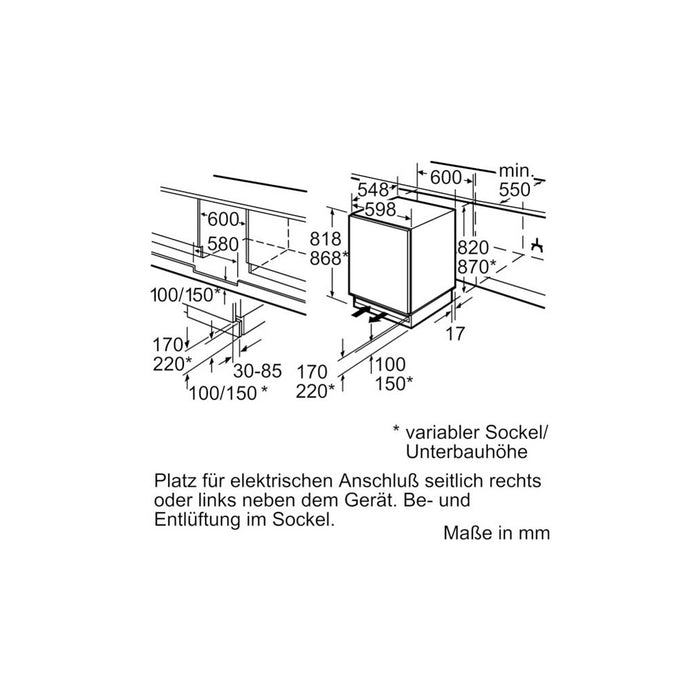 Siemens UB-Kühlgerät IQ500 KU15RAFF0