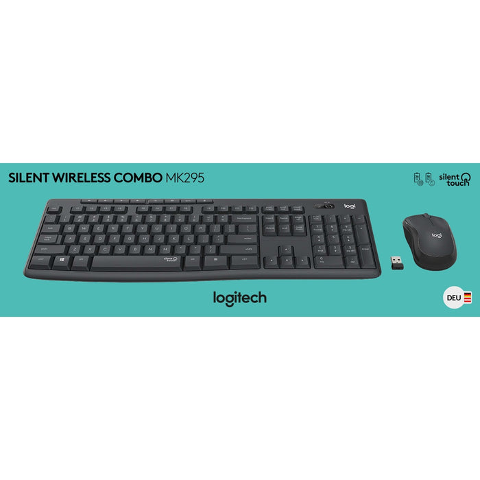Logitech Tastatur/Maus Set SilentTouch,Wireless LOGITECH MK295 graf