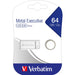 Verbatim USB-Stick 64GB 2.0 Metal Executive VERBATIM 98750 silber