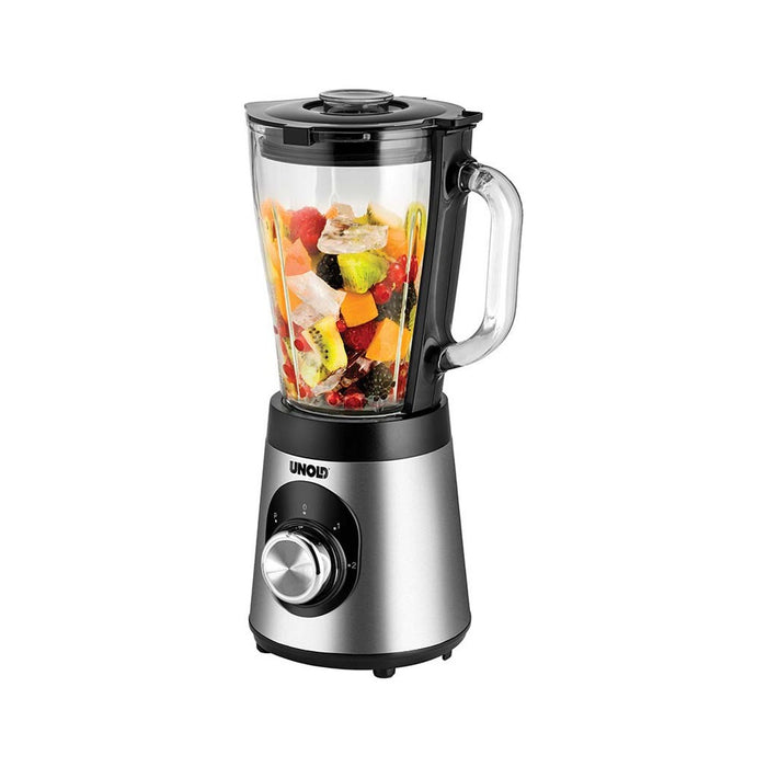 Unold Edel 78625 Standmixer 500 W 1,5 l Tischplatten-Mixer Edelstahl, Schwarz