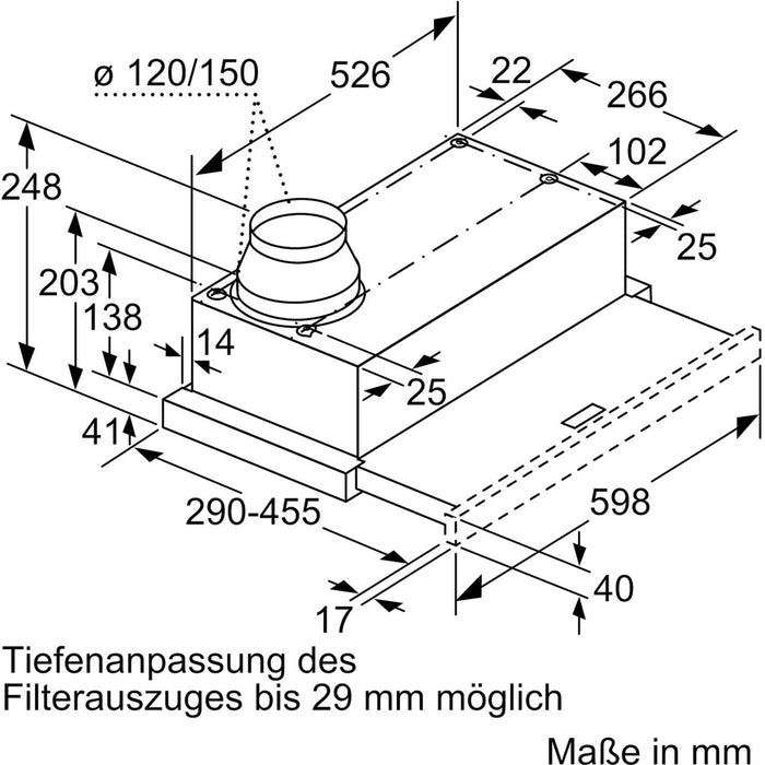 Constructa-Neff Flachschirmhaube 2 Stufen D46BR12X6