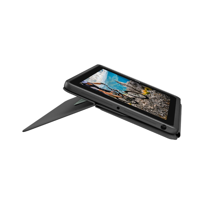 Logitech Rugged Folio iPad 7./8./9. Gen QWERTZ Tastatur Hülle Deutsch grau