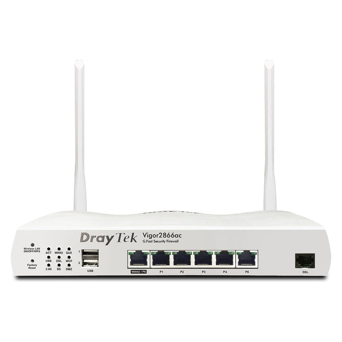 Draytek Vigor 2866AX: Gfast Modem-Firewall WLAN- Router Gigabit Ethernet Dual-Band (2,4 GHz/5 GHz)