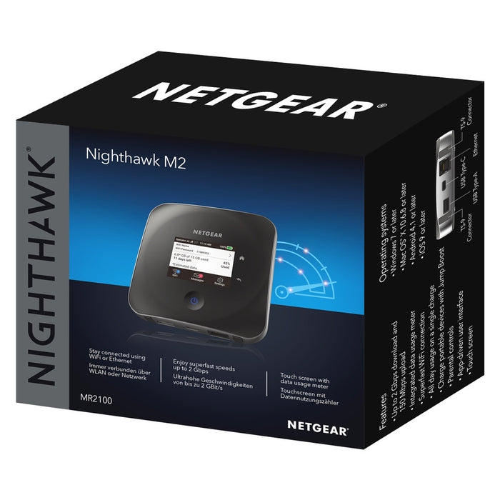 NETGEAR Nighthawk M2 Mobiler WLAN Router / 4G LTE Router MR2100 (bis zu 2 GBit/s Download-