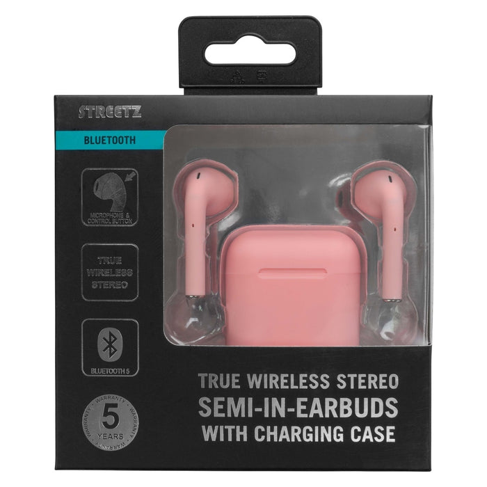 Streetz TWS-0006 In-Ear Kopfhörer BT 5.0 inkl. Ladecase in pink