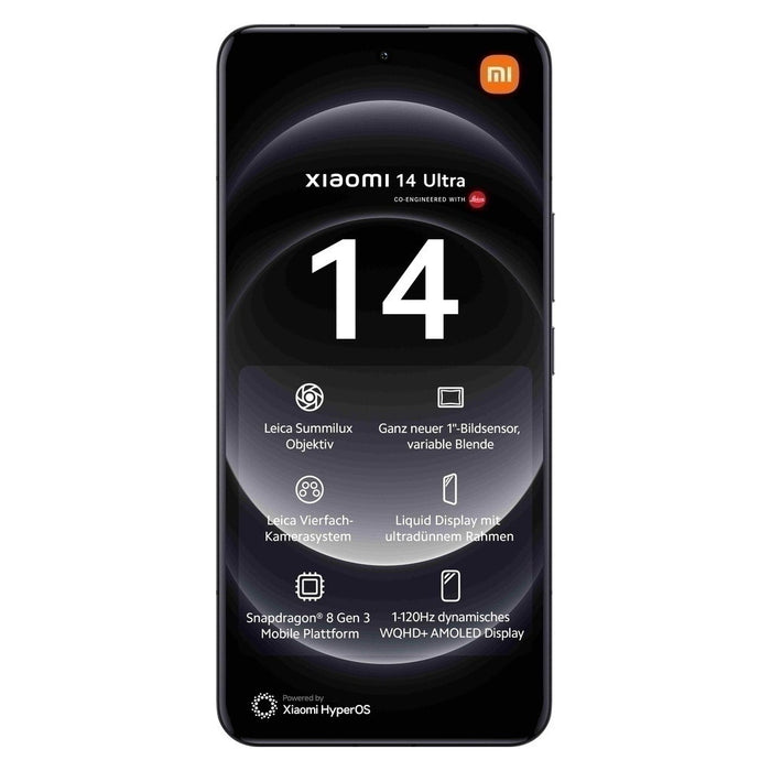 Xiaomi 14 Ultra 17,1 cm (6.73) Dual-SIM 5G USB Typ-C 16 GB 512 GB 5000 mAh Schwarz