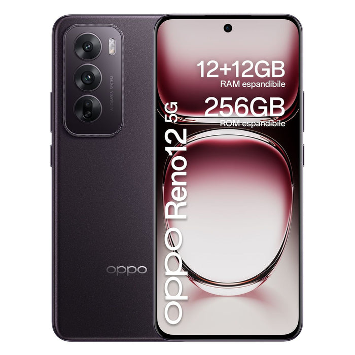 OPPO Reno12 5G 17 cm (6.7) Dual-SIM Android 14 USB Typ-C 12 GB 256 GB 5000 mAh Schwarz