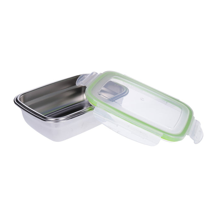 TP Frischhaltedose aus Edelstahl 18/10 mit passend Deckel, Lunchbox, Frühstücksdose (luftdicht) 850 ml