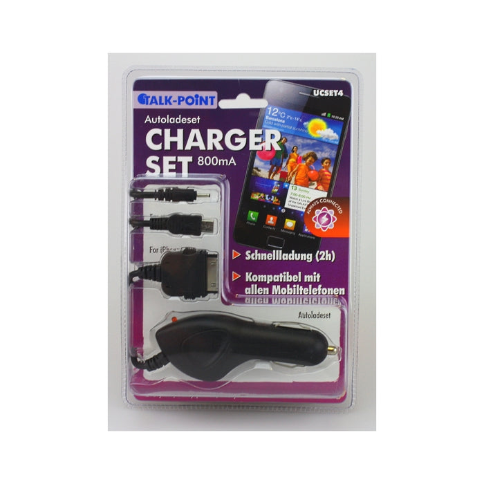 Charger Set 800mA - Autoschnellladeset kompatibel zu allen Mobiltelefonen