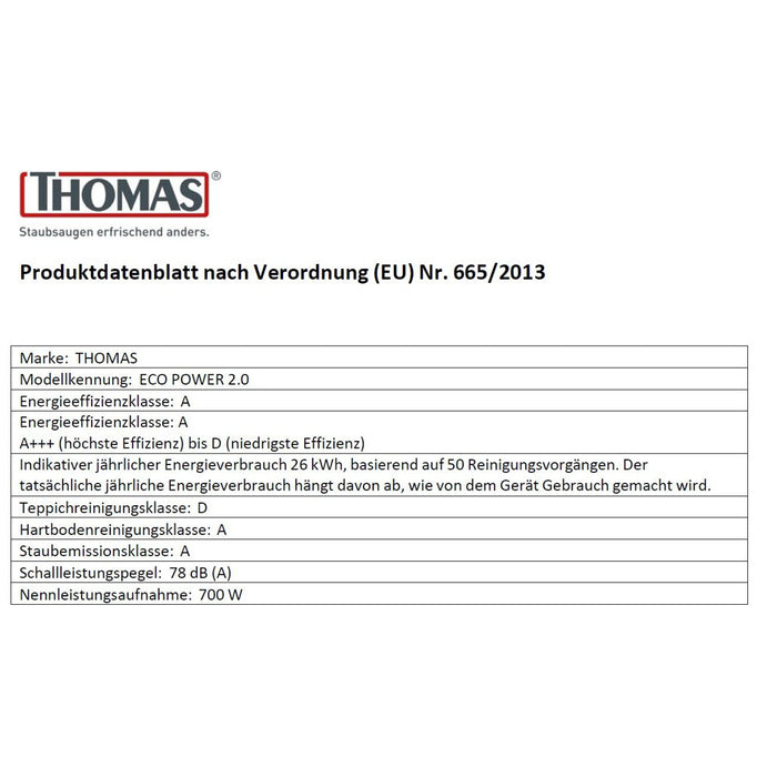 Thomas ECO Power 2.0 Bodenstaubsauger rot