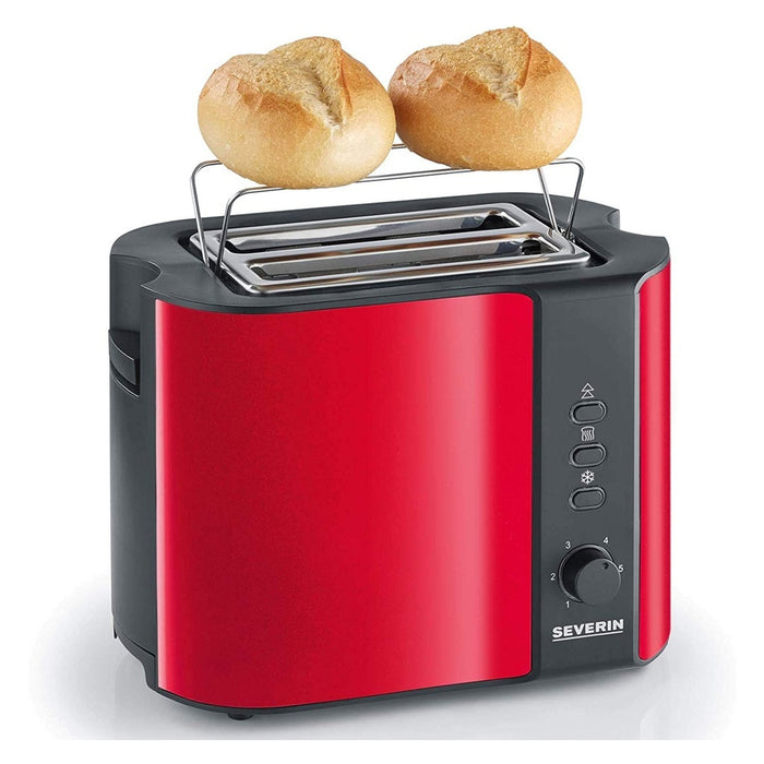 SEVERIN AT 2217 Automatik-Toaster (ca. 800 Watt,  für 2 Scheiben, Integrierter Brötchen-Röstaufsatz)