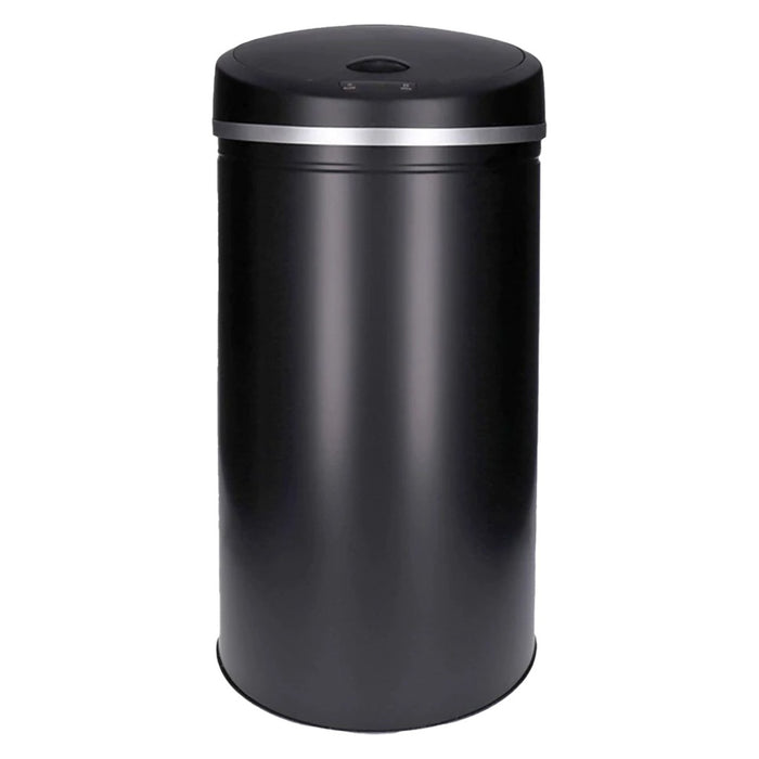 TP Sensor Mülleimer aus Edelstahl, Abfallbehälter für Küche, automatischer Deckel, rund, in schwarz 40 Liter