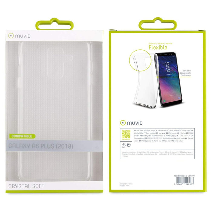 Muvit Crystal Soft Case TPU Schutzhülle für Samsung Galaxy A6 Plus (2018)