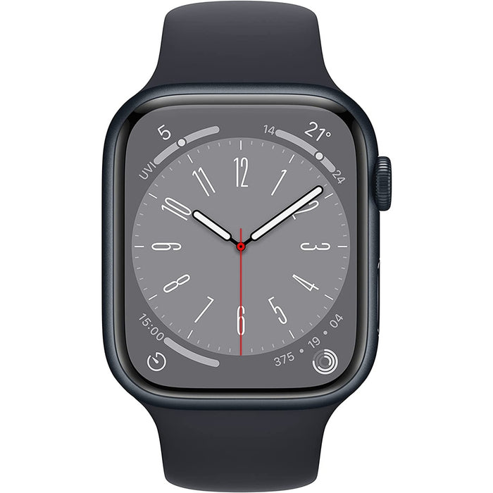 Apple Watch Series 8 45mm GPS + 4G Mitternacht Aluminiumgehäuse mit Sportarmband Mitternacht