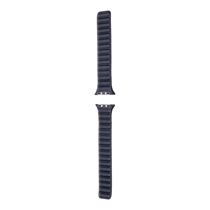 Apple Watch Lederarmband 45mm Midnight S/M