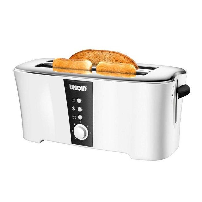 Unold 38020 Toaster Design Dual 4 Scheiben-Toaster weiß