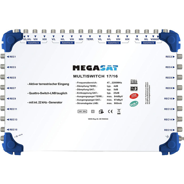 Megasat Multiswitch 17/16 Multischalter
