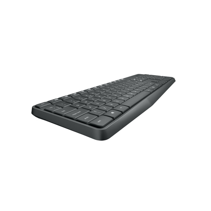 Logitech MK235 Tastatur Maus enthalten USB QWERTZ Deutsch Grau