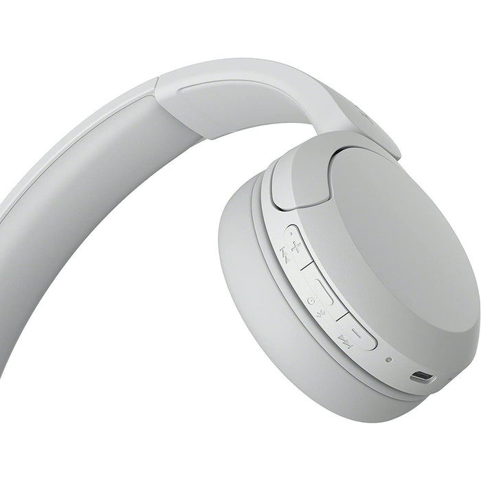 Sony WH-CH520 kabellose Bluetooth-Kopfhörer Weiß - On-Ear-Kopfhörer bis 50h Laufzeit
