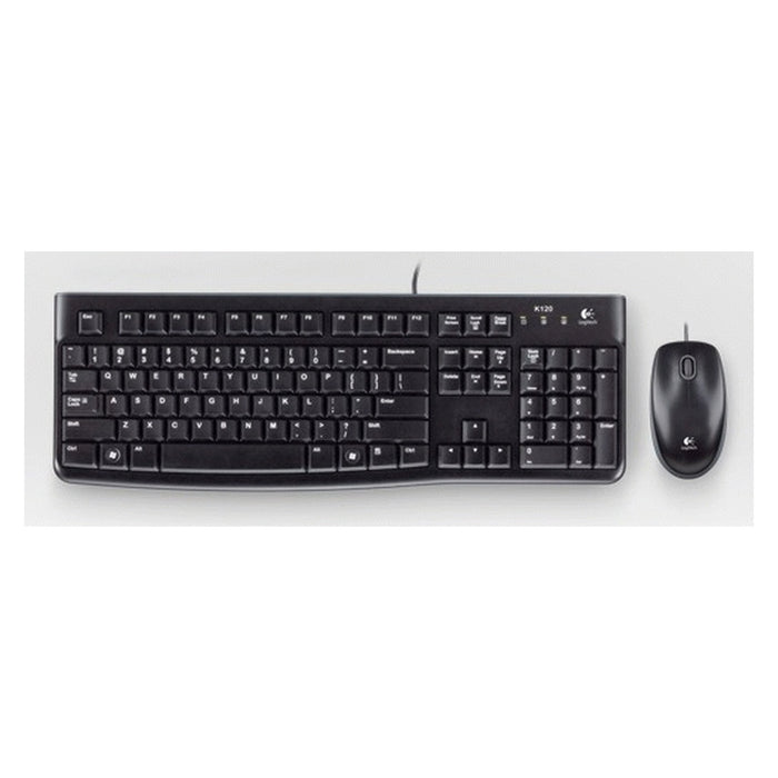 Logitech Desktop MK120 Tastatur Maus enthalten USB QWERTZ Deutsch Schwarz