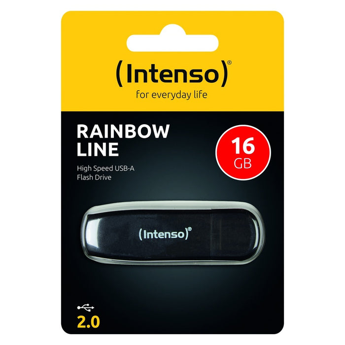 Intenso Rainbow Line USB-Stick 16 GB USB Typ-A 2.0 Schwarz