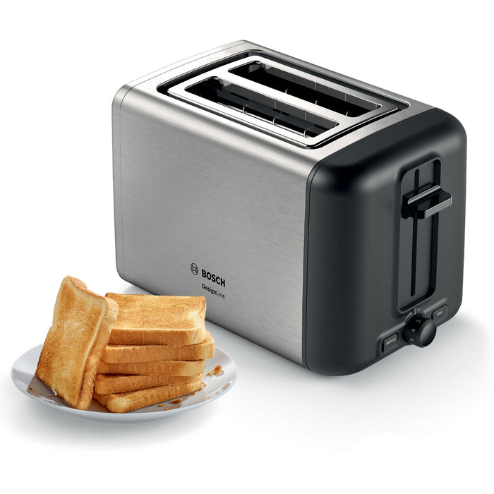 Bosch TAT3P420DE Toaster 2 Scheibe(n) 970 W Edelstahl / Schwarz