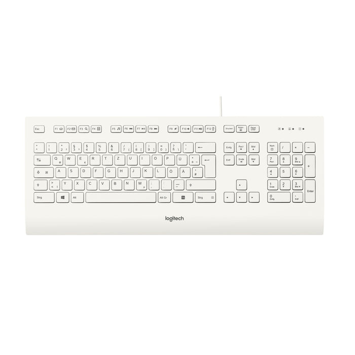 Logitech Keyboard K280e for Business Tastatur USB QWERTZ Deutsch Weiß